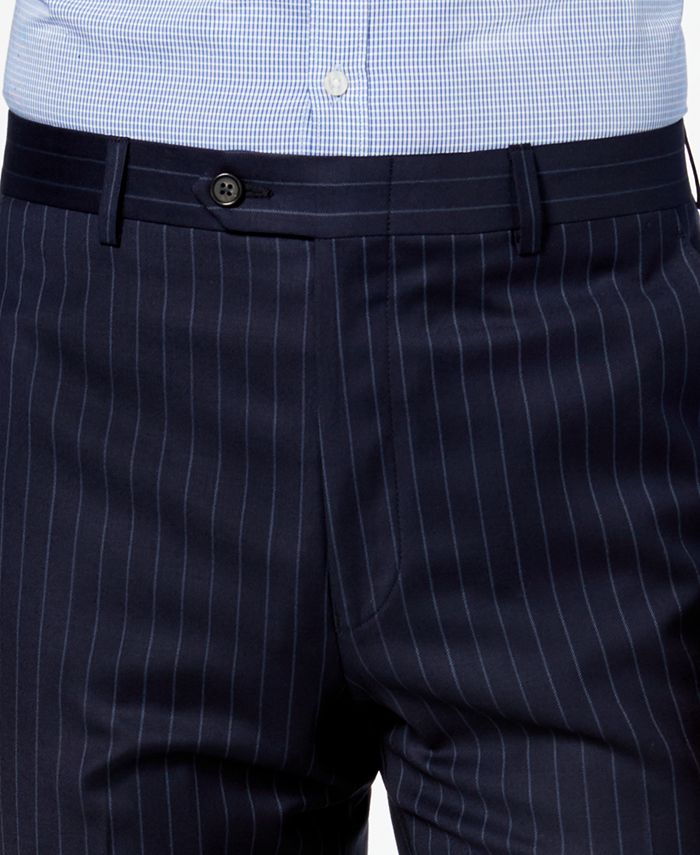 Lauren Ralph Lauren Men's Classic-Fit UltraFlex Stretch Navy Pinstripe ...