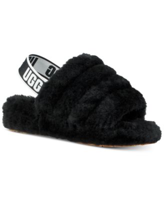 black ugg slides