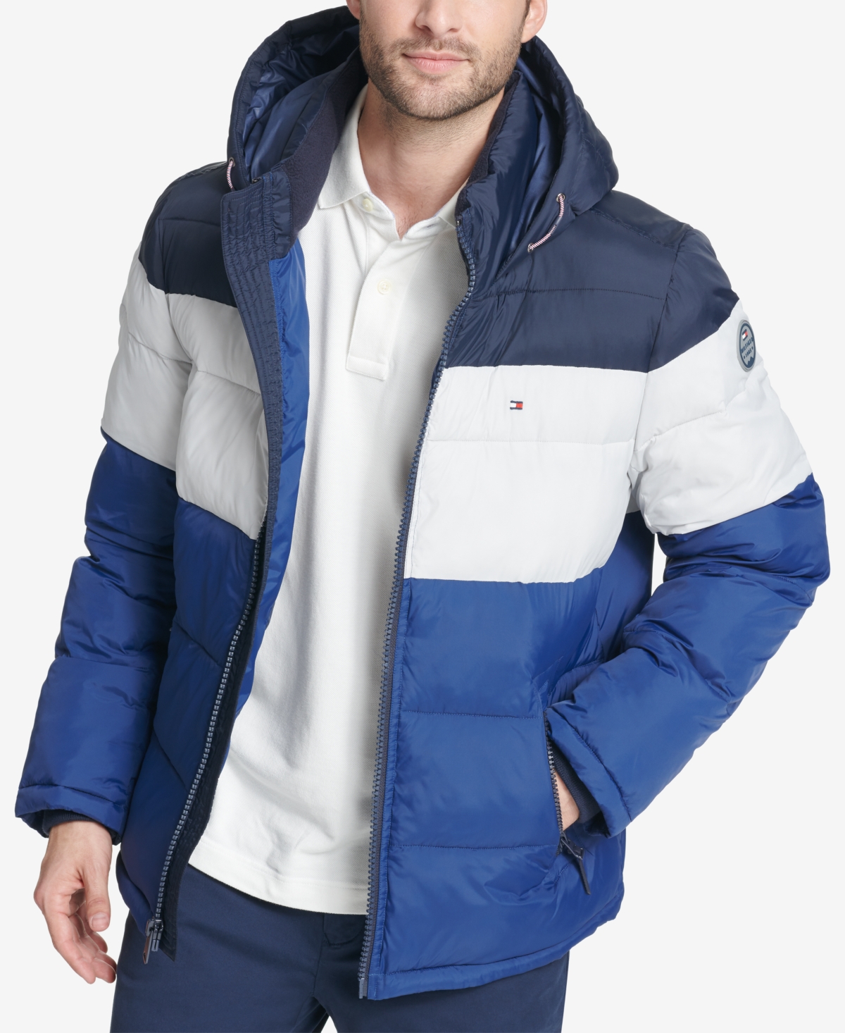 Tommy Hilfiger Men's Quilted Puffer Jacket, Created for Macy's - Royal Combo