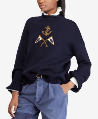 polo ralph lauren crest crew neck sweatshirt