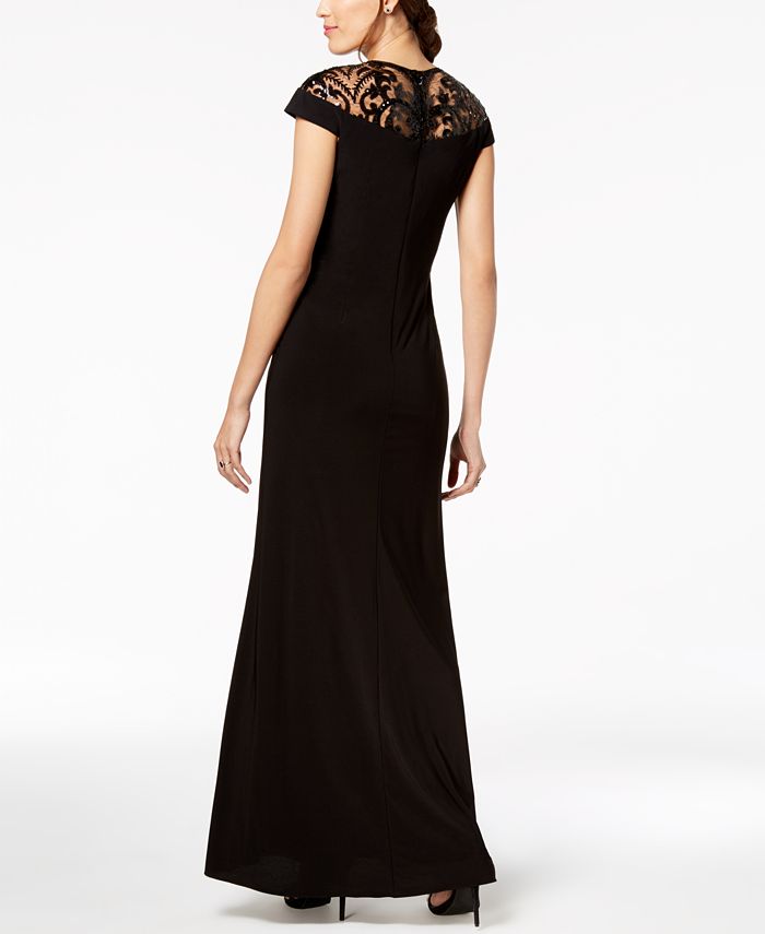 Subordinar ataque repetición Adrianna Papell Adrianna Women's Papell Sequin Embellished Illusion-Lace  Gown & Reviews - Dresses - Women - Macy's