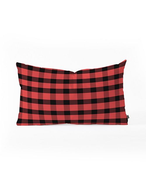 Deny Designs Allyson Johnson Winter Plaid Oblong Throw Pillow