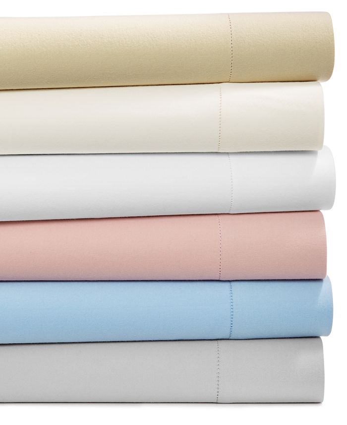 Martha Stewart Collection - Luxury 100% Cotton Flannel 4-Pc. Queen Sheet Set