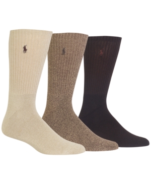 image of Polo Ralph Lauren Men-s 3-Pk. Twisted Crew Casual Socks