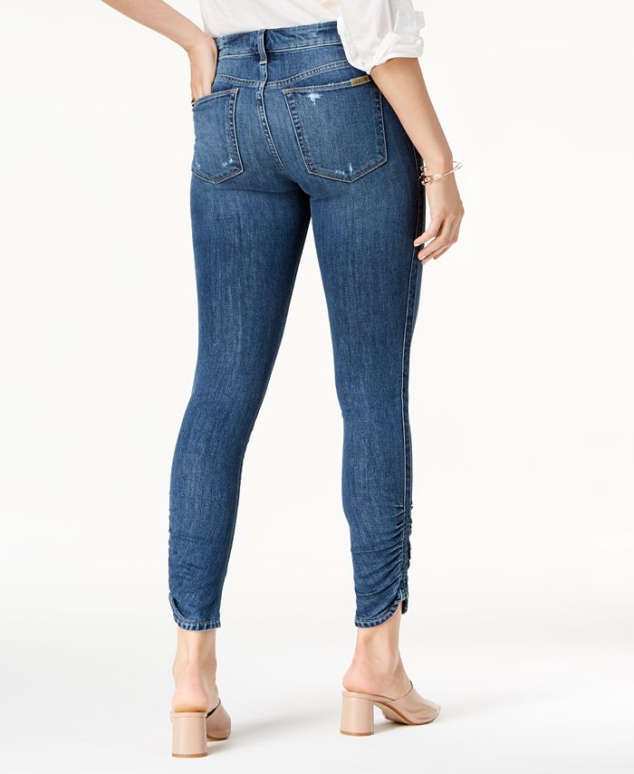 Joe's Jeans The Icon Mid-Rise Skinny Ankle Jeans with Ruched Hem ...