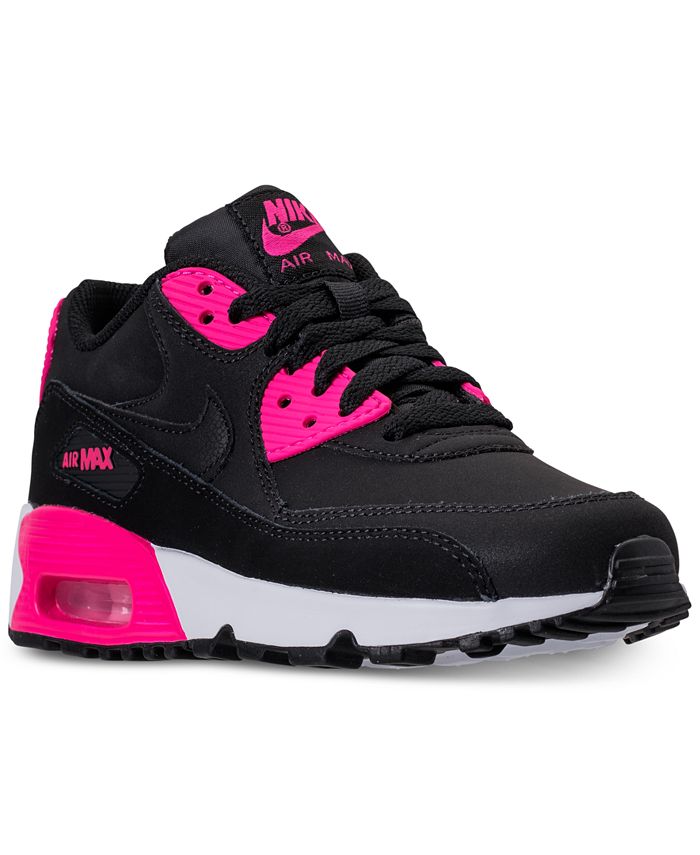 Nike Girls' Air Max 90 Leather Running Sneakers from Finish Line - Macy's