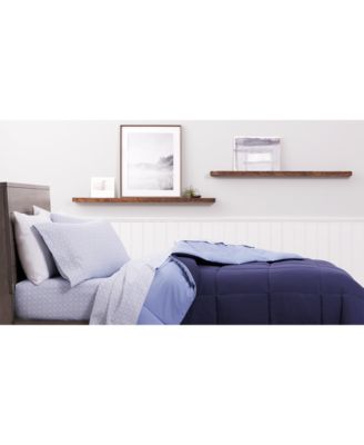 Martha Stewart Collection Down Alternative Solid Reversible Comforter, Twin, Created For Macy's