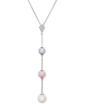 image of Cultured Freshwater Pearl (6, 7 & 8mm) & Diamond Accent 17