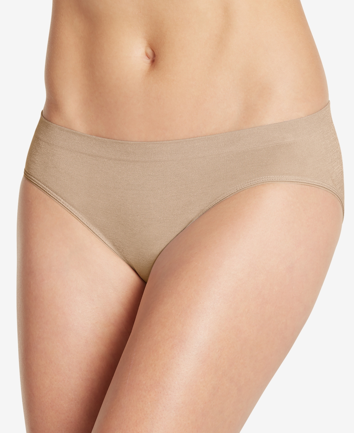 Smooth and Shine Seamfree Heathered Bikini Underwear 2186, available in extended sizes - Just Past Midnight