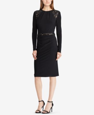 ralph lauren lace trim dress