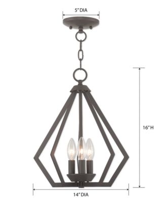 Prism 3- Light Metal 14'' Pendant