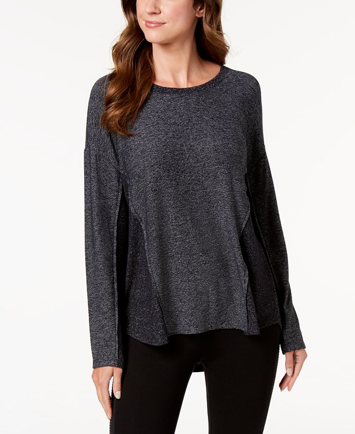 Style & Co Colorblocked Marled Top, Created for Macy's - Macy's