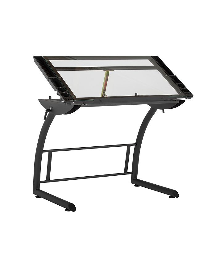Studio Designs Home Triflex Glass Drawing Table Macy's