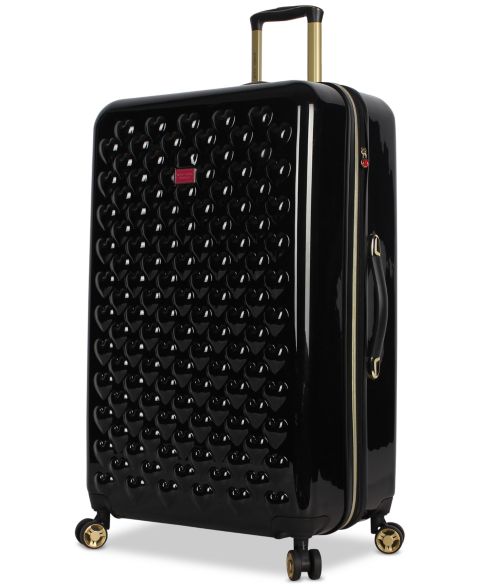 Чемоданы Betsey Johnson Heart to Heart Hardside Luggage Collection, цвет: Чёрный