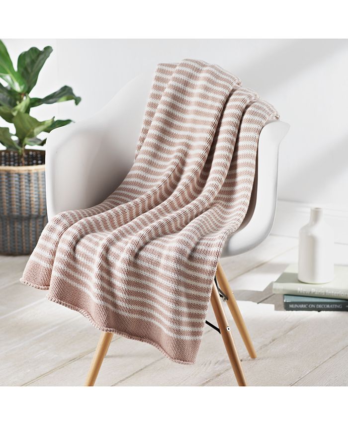 Splendid Double Stripe Knit Throw Macy's