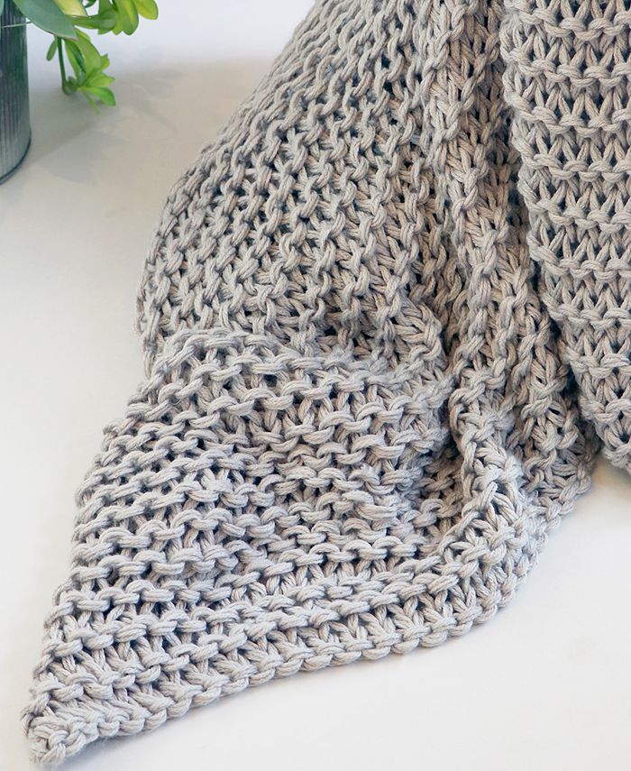 Oscar Oliver Luca Chunky Knit Throw, 50" x 60" Macy's