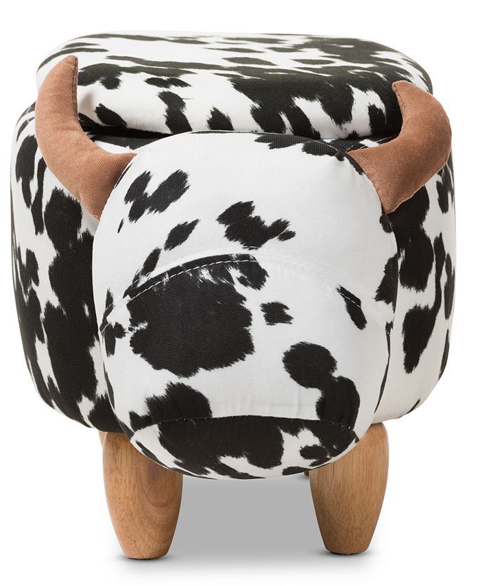 Furniture Linnae Cow Storage Ottoman Macy's