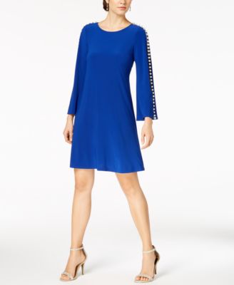 MSK - Petite Embellished Bell-Sleeve Shift Dress