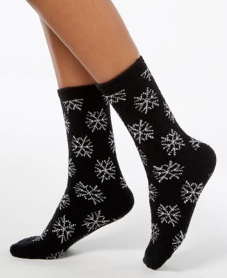 Charter Club Snowflake Fuzzy Cozy Socks, Created for Macy's - Macy's
