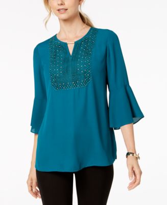 JM Collection Crochet-Trim Top, Created for Macy's - Macy's