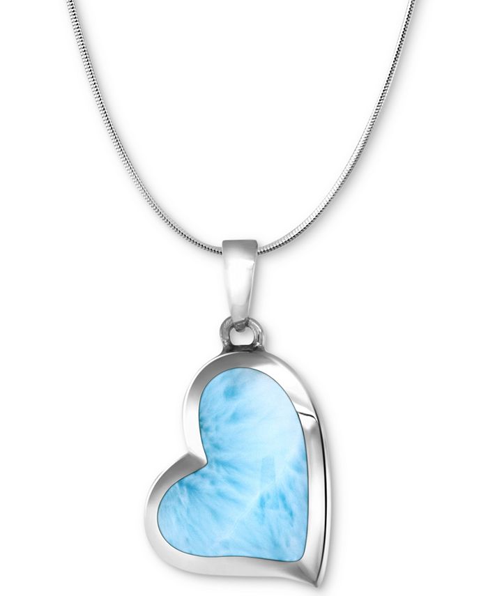 Larimar heart sale necklace