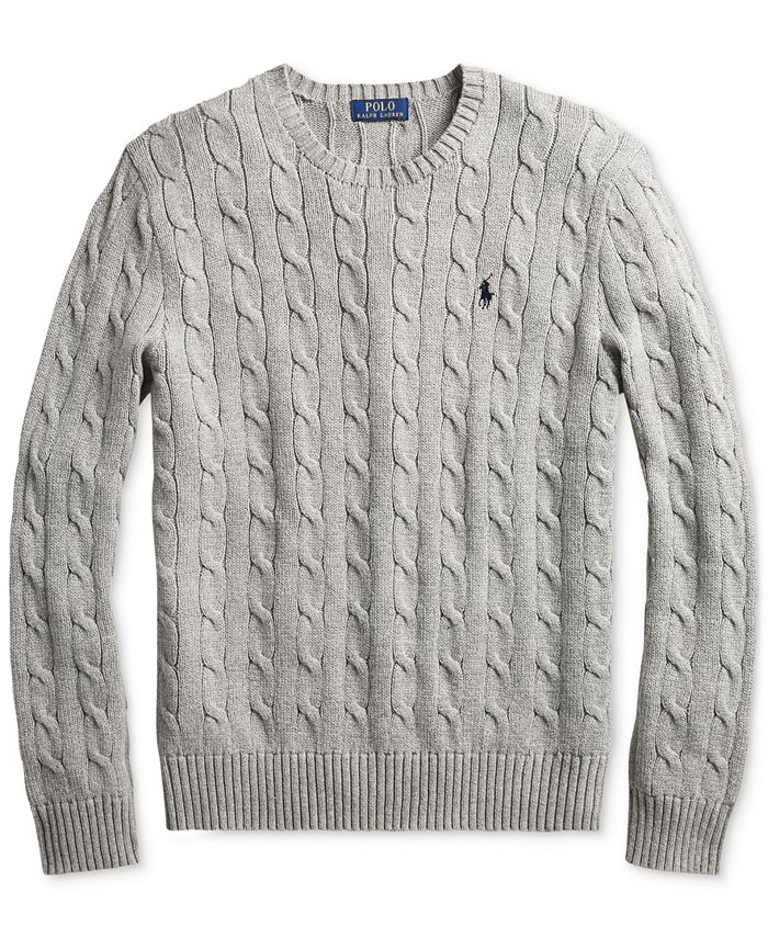 Polo Ralph Lauren Men's Big & Tall Cable-Knit Sweater - Macy's