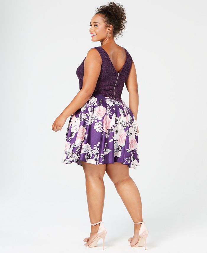Milly Plus Size Leilani A-Line Dress in Cityscape Print