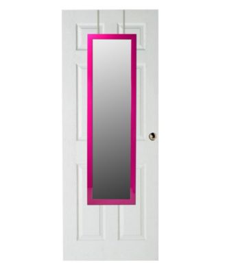 Home Basics - Over The Door Mirror, Pink