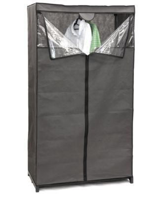 Home Basics - Storage Ottoman with Crystal Buttons, Black