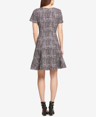 DKNY Printed Fit & Flare Dress, Created for Macy's