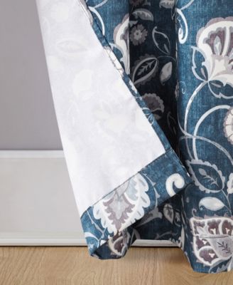 Jorah Botanical Print Thermal Insulated Room Darkening Grommet Curtain Panel