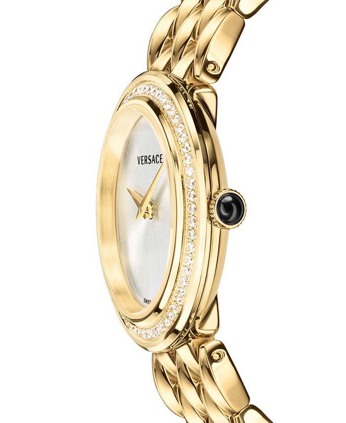 Versace Women's Swiss VFlare Diamond (1/3 ct. t.w.) GoldTone