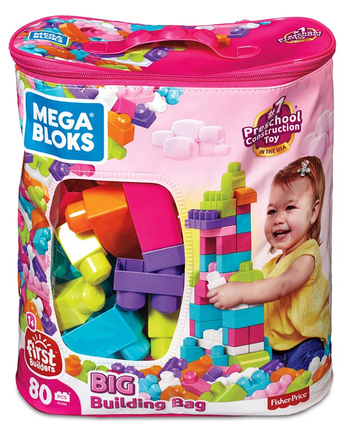 Kids 80pc Toy Building Block Set Children Play Learning Toddler Activity Fun Bag 