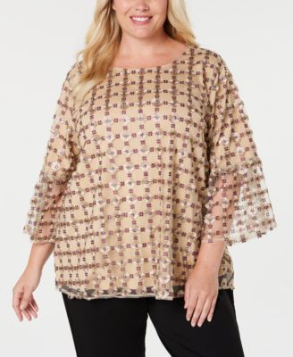 Calvin Klein - Plus Size Embroidered Blouse