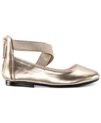 Big Girls Marissa Crisscross Ankle Strap Ballet Flat