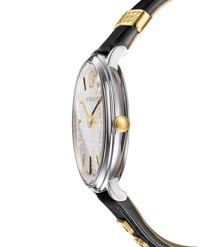 Versace Women's V-Circle Swiss Made Quartz Leather Strap Watch main image 0