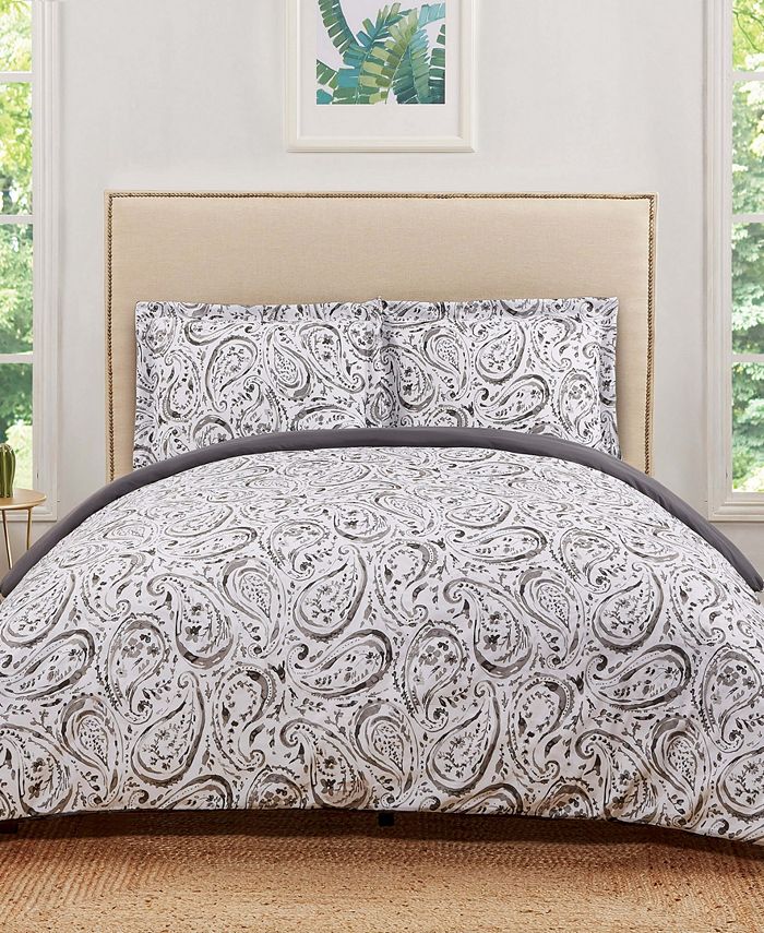 Truly Soft Watercolor Paisley Twin Extra Long Duvet Set Macy's