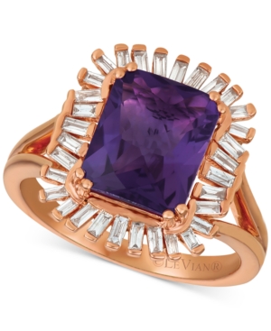 image of Le Vian Amethyst (2-1/2 ct. t.w.) & Diamond (1/3 c.t. t.w.) Ring in 14k Rose Gold