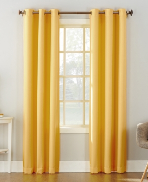 No. 918 Montego 48'' X 95'' Grommet Top Curtain Panel In Yellow