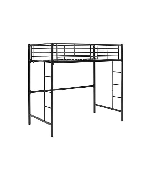 Walker Edison Premium Metal Twin Loft Bed Black & Reviews Home Macy's