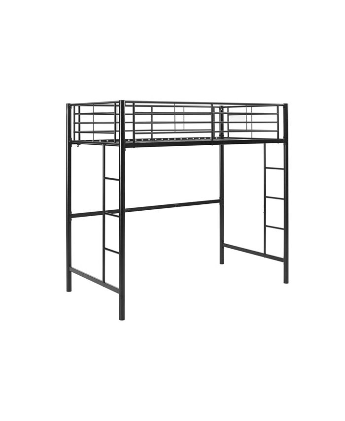 Walker Edison Premium Metal Twin Loft Bed Black Macy's