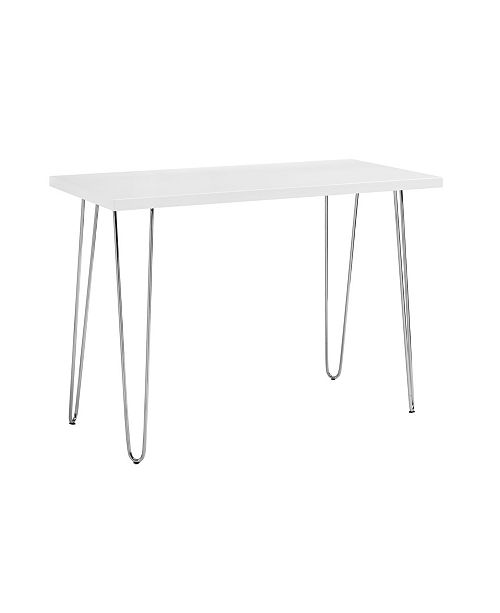Walker Edison 42 Hairpin Leg Wood Writing Desk White Reviews