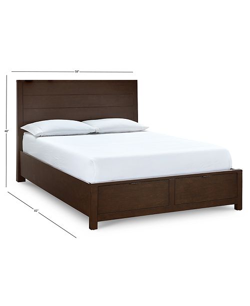 Furniture Tribeca Brown Storage Full Bed, Created for Macy&#39;s & Reviews - Furniture - Macy&#39;s