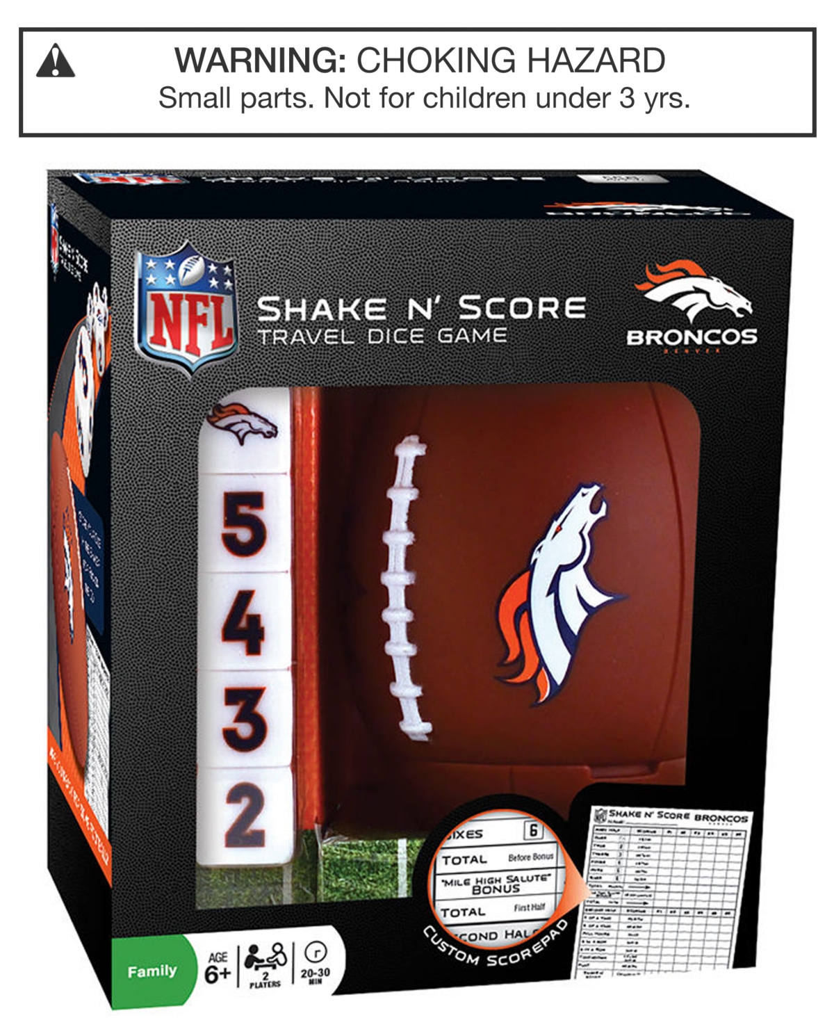 Masterpieces Puzzles Kids' Masterpieces Denver Broncos Shake N Score Game In Assorted