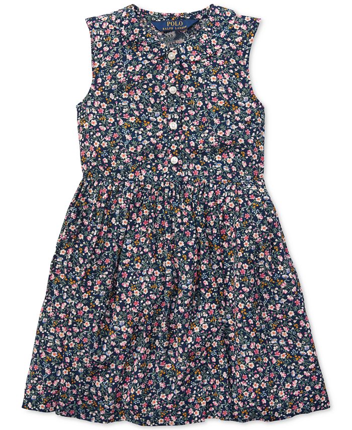 Polo Ralph Lauren Little Girls Floral Shift Dress - Macy's