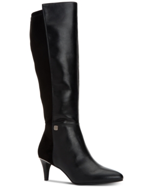 image of Alfani Women-s Step -N Flex Hakuu Wide-Calf Dress Boots, Created for Macy-s Women-s Shoes