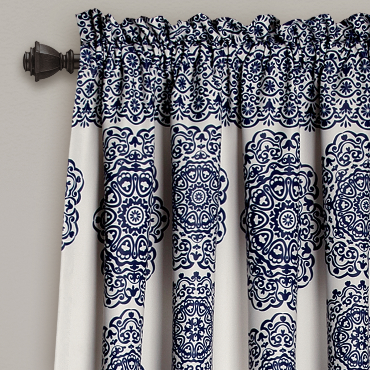 Medallion Stripe 52" x 84" Curtain Set