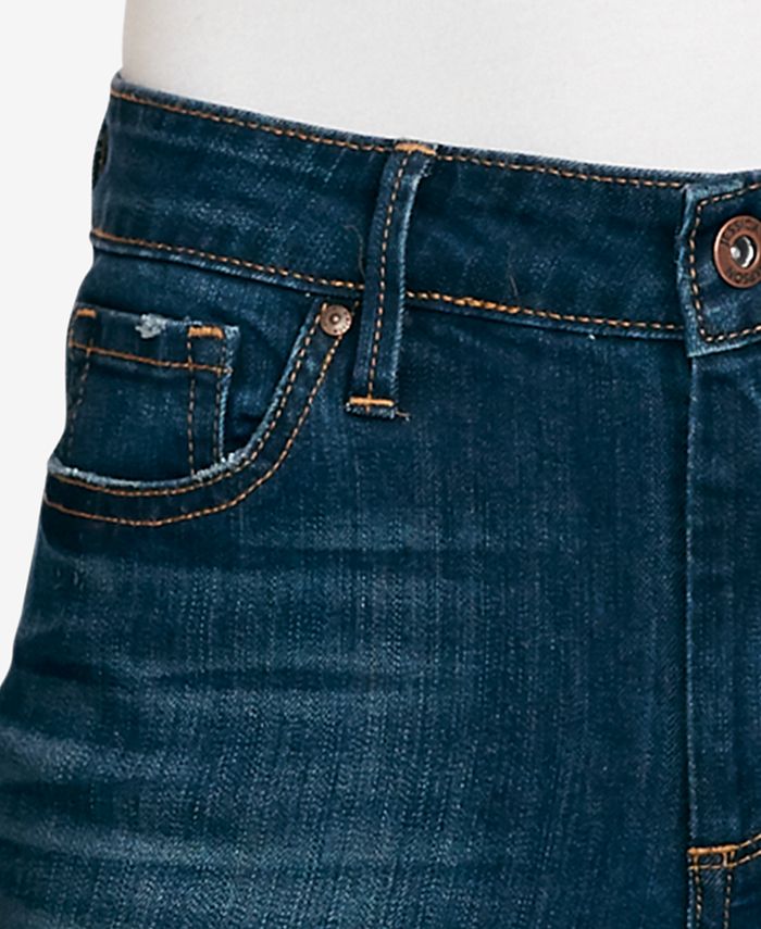 Jessica Simpson Juniors' Arrow Straight Wide-Cuff Jeans - Macy's