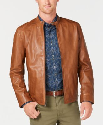 macy's polo leather jacket