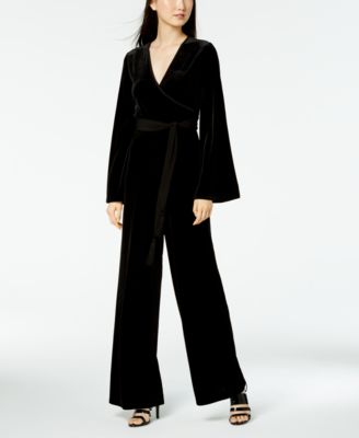 Calvin Klein - Wide-Leg Velvet Jumpsuit